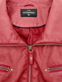 C&A Lederoptik Damen Jacke rot Gr. 42 - Bild 3