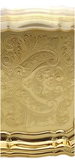 Tablett Sonstige Scandia Guld/Gold   | 24K Goldener Schatz - Bild 4