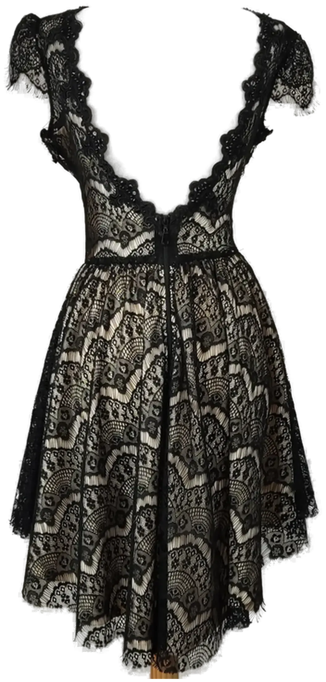 Spitzenkleid schwarz Größe 38 – Bild 2