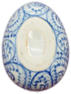 Ei-förmiges Schmuck-Döschen - Bemalt / 11x9x6 cm - Bild 3