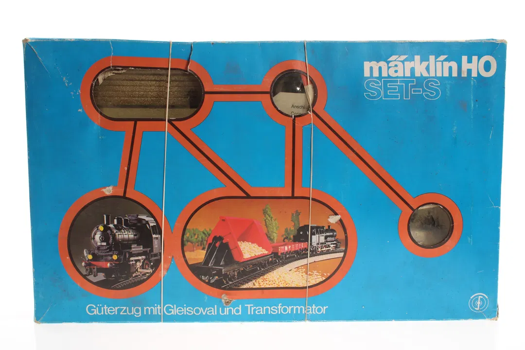 Märklin H0 Set-S – Güterzug mit Dampflok, Güterwagen, Gleisoval & Transformator | Vintage-Modellbahn-Set - Bild 4