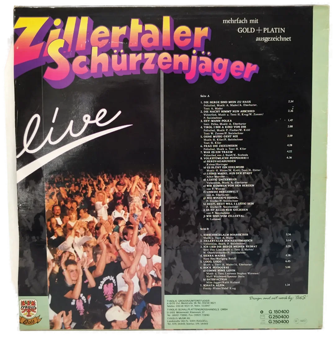 LP Zillertaler Schürzenjäger Live 1990 | Live-Klassiker – Bild 2