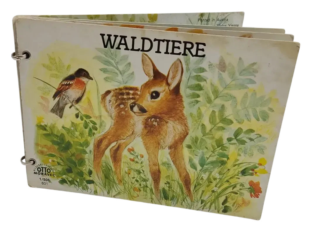 Vintage Bilderbuch Ringbuch - Waldtiere - Otto Moravec Bilder Buchverlag - Bild 1