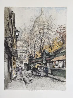 Montmartre Paris - Robert Kasimir - Radierung in Farbe  - Bild 2