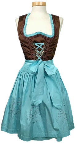 Country Line Damendirndl blau/braun Gr. 34 – Vorschau 1
