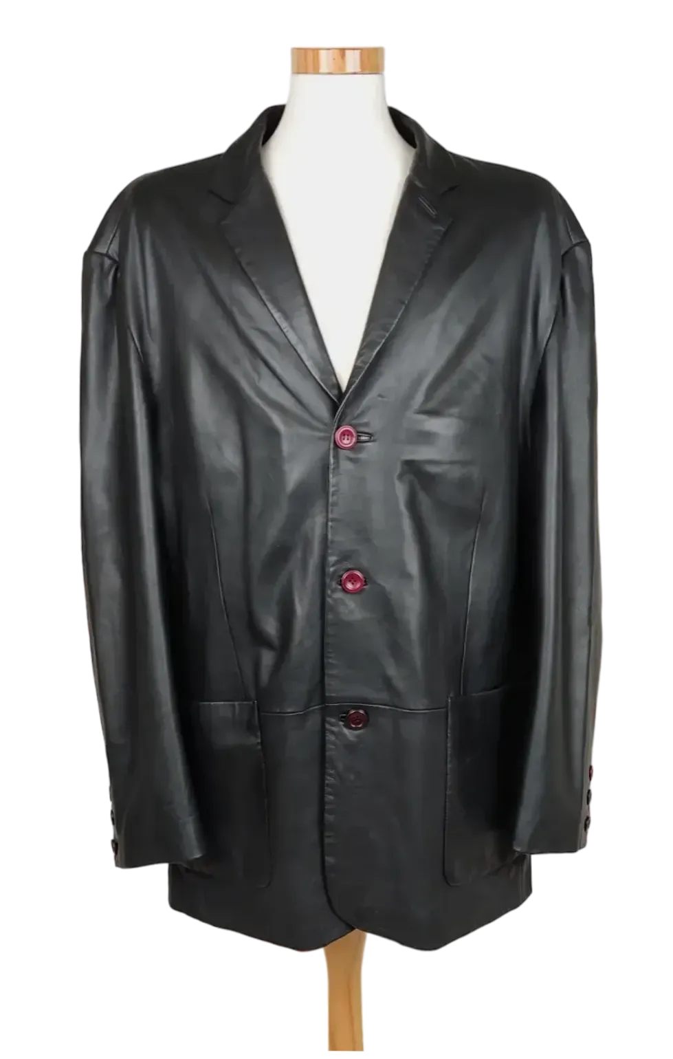 Vintage Gnädig Wien Herren Lederjacke, schwarz - Gr. XXXL - Bild 1