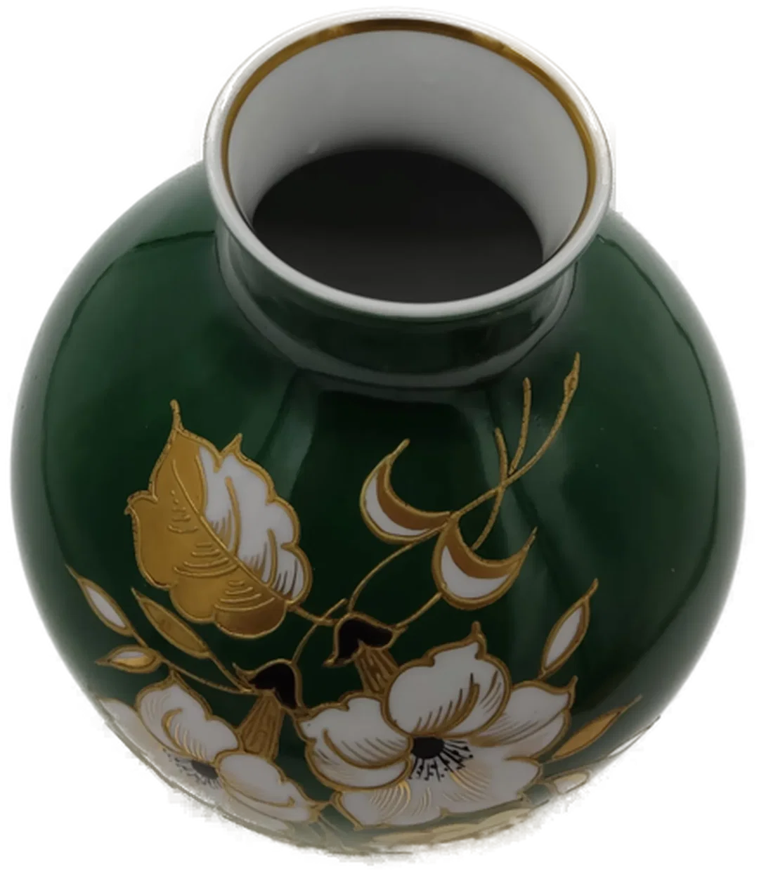 Wallendorf Vase Goldrelief handgemalt  – Bild 3