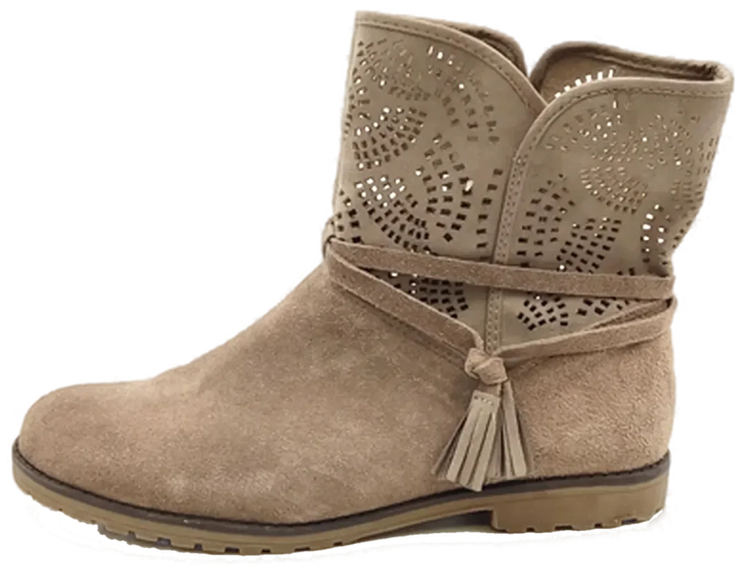 Damen Sommerstiefeletten Velourleder braun Gr. 40 – Bild 7