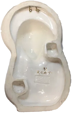 Porzellan-Wandfigur Madonna mit Kind, goldverziert - Bild 2