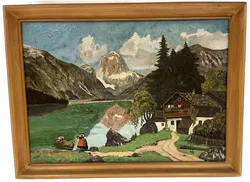 Landschaftsgemälde 78 x 57 Maler unbekannt - Bild 3