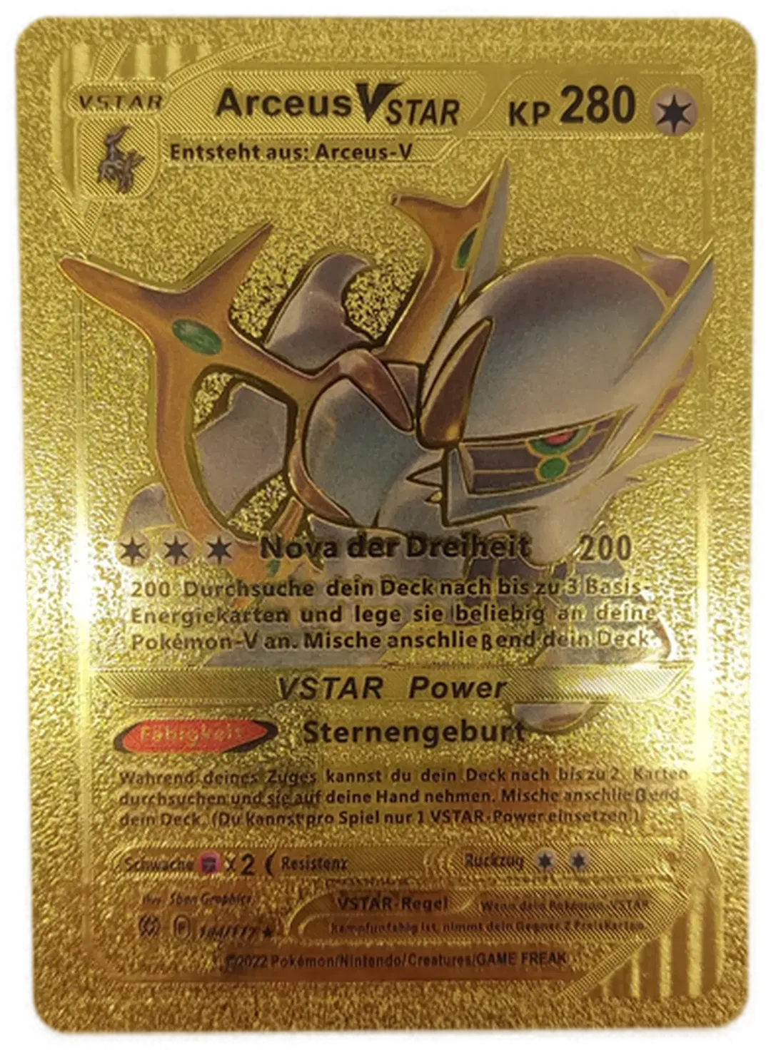 Pokémon Sammelkarte Goldfolie Vstar Arceus Vstar - Bild 1