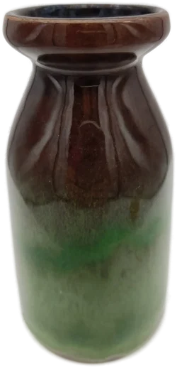 Strehla Keramik Vase Grün-Braun | DDR-Sammlerstück - Bild 2