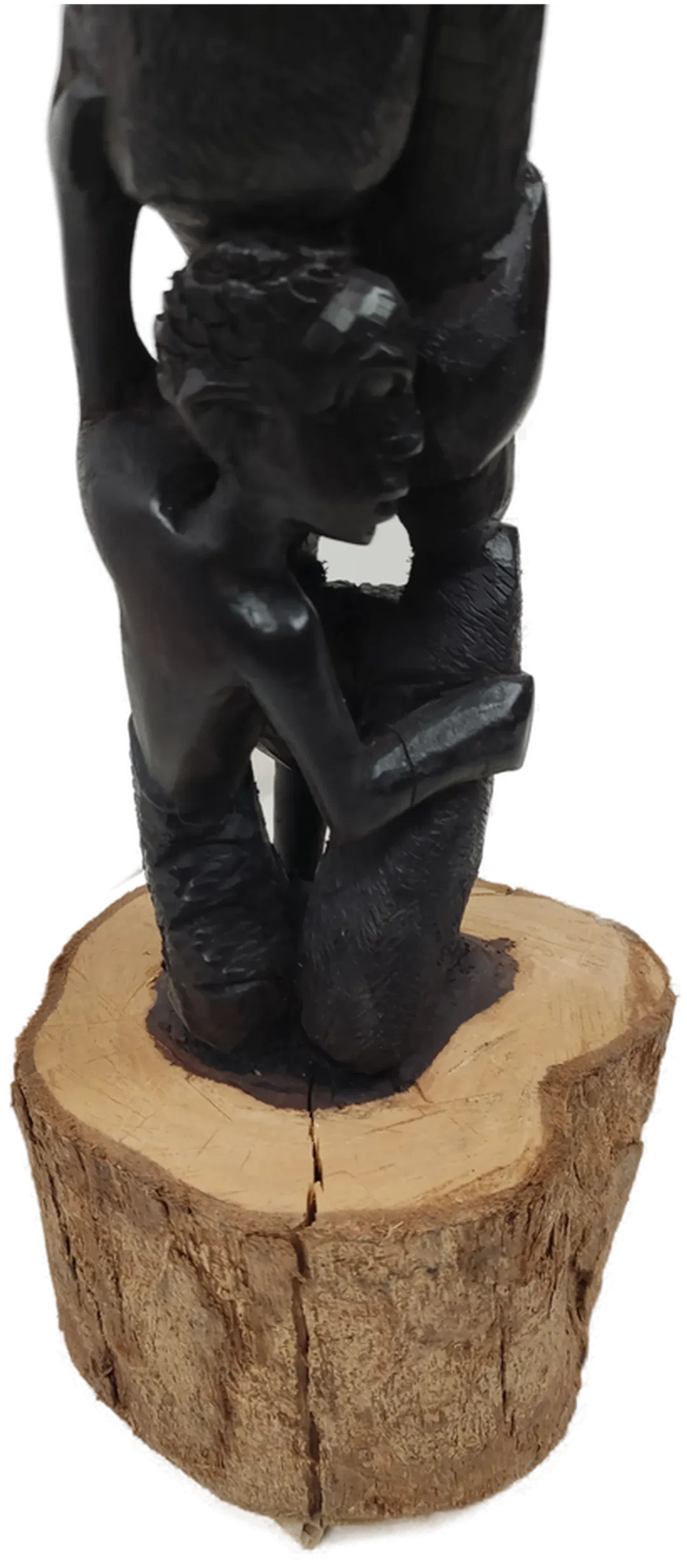 Makonde Lebensbaum Ebenholzfigur schwarz - 111 cm – Bild 6