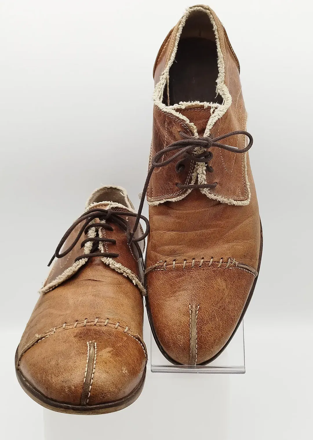 Vintage-Halbschuhe Leder Braun Gr.42 | Authentischer Retro-Charme Made in Italy - Bild 1