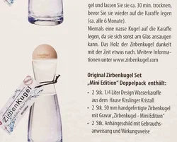 Original ZirbenKugel Doppelpack Mini Edition – Veredeltes Wasser genießen - Bild 3