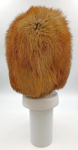 Vintage Echtfell Rotfuchs Pelzmütze - mit echten Fuchspfoten – Vorschau 4