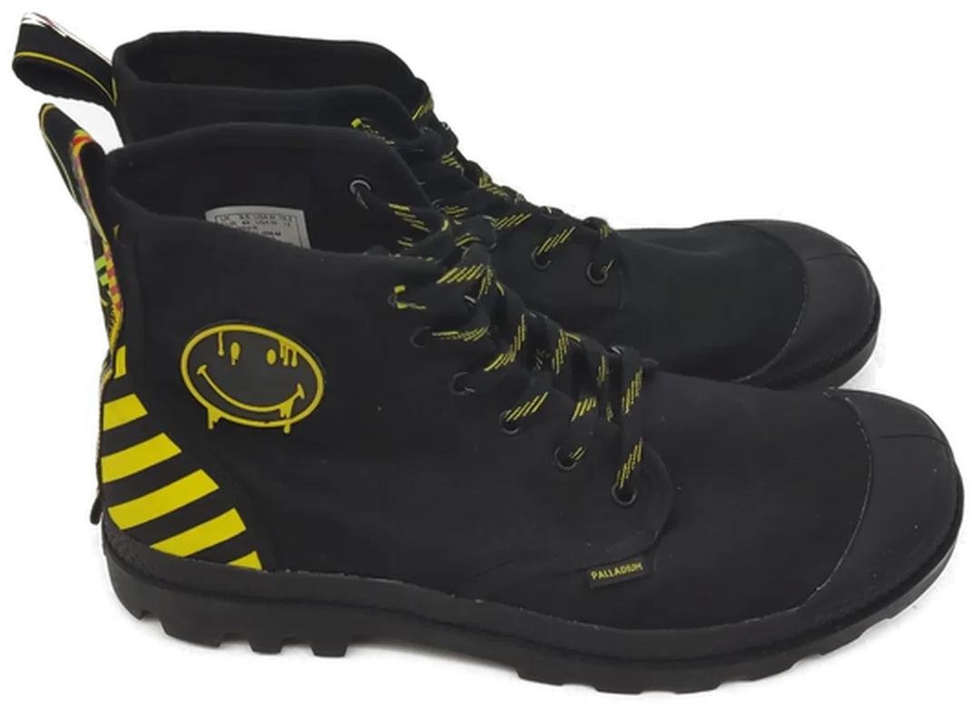 Palladium Schnürstiefeletten Pampa Smiley Change schwarz/gelb – Bild 5