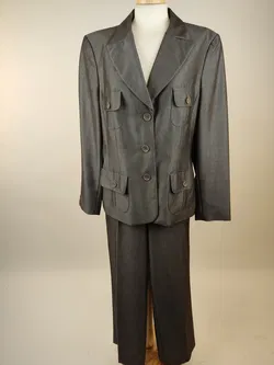 Franco Callegari Damen Hosenanzug silbergrau - XL/42 - Bild 6