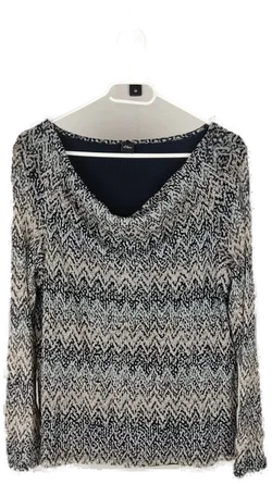 s.Oliver Bluse Gr.44 Langarm Zickzack |  Wie Neu - Bild 4