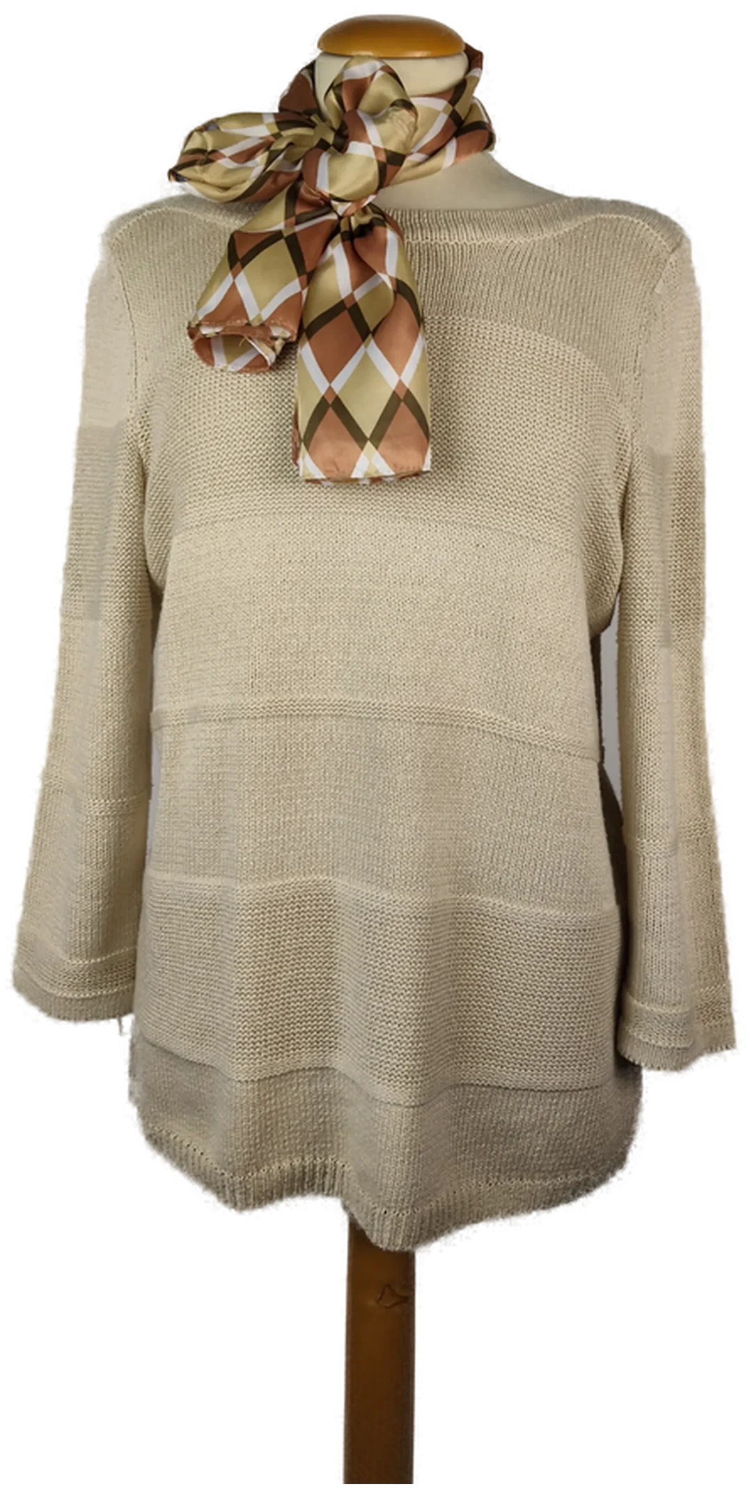 Bonita Damenpullover Beige Mit Schal | Wolle & Wärme - Bild 4