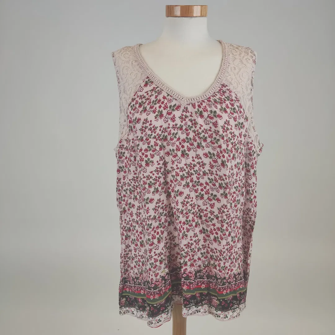 Laura Torelli Damenträgershirt geblühmt - Gr.XL - Bild 1