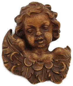 Dekorativer Holzengel - ca. 9x9cm - Bild 1