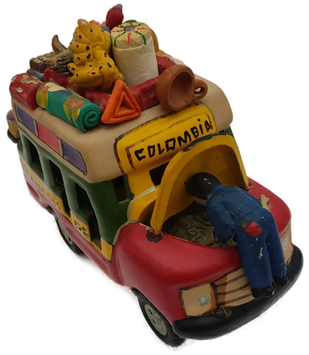 Keramik Chiva-Bus 'Colombia'  |  Handbemalt Folklore – Bild 5