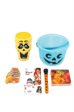 Halloween Set mit Eimer, Becher & Deko - Bild 2