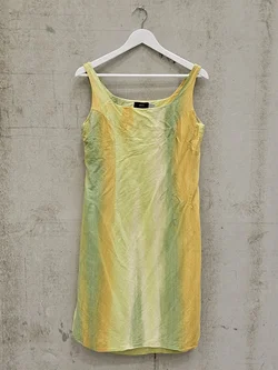 SIMORRA Damen Kleid, grün/gelb - Gr. L