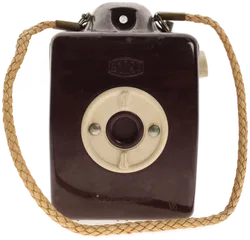 Bilora Boy Boxkamera aus Bakelit, hergestellt in Deutschland, vermutlich in den 1950er Jahren. - Bild 2