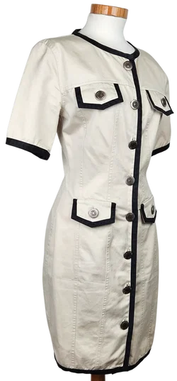 MOSCHINO Jeans Damen Kleid, beige - Gr. M - Bild 2