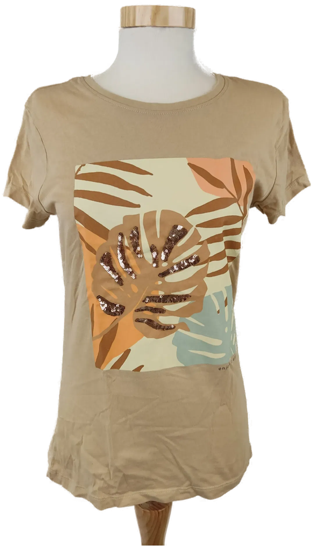 Only Damentop braun, bedruckt - Gr. M - Bild 1