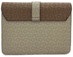  Guess Handtasche mit Logo-Muster in Braun-Beige – Vorschau 3