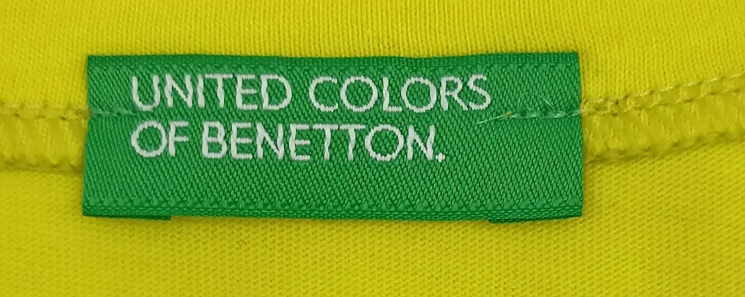 United Colors of Benetton Kindershirt neongelb Gr. XS – Bild 3