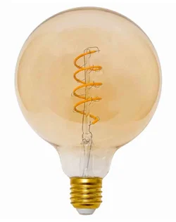 Vintage LED Globelampe E27 G125 – 4W Goldglas Retro Filament 17,5 cm - Bild 3