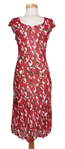s.Oliver Damenkleid rot-weiß - Gr. S - Bild 1