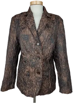 Vintage Ambria Damen Blazer, braun/schwarz - Gr. L  - Bild 1