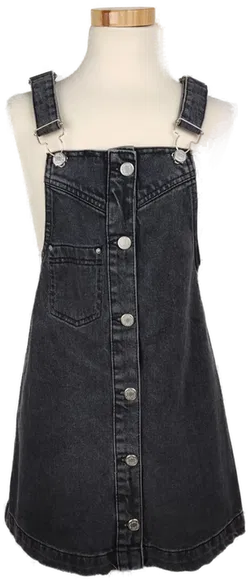 Zara Kids Mädchen Jeanskleid dunkelgrau - 140 - Bild 1