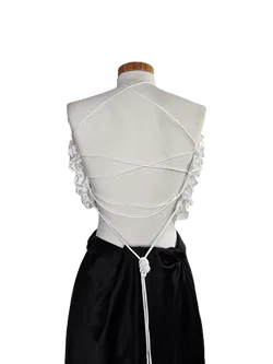 ZARA Damen Bustier Satin, cremeweiß - Gr. L / 40 - Bild 2