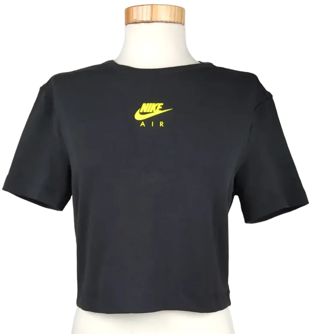 Nike Air Damen Crop T-Shirt, schwarz - Gr. L  - Bild 1