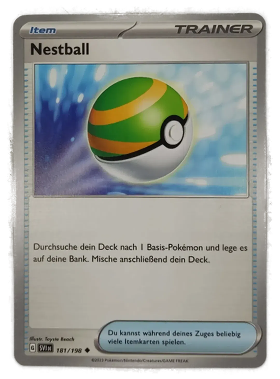  Pokémon Sammelkarte Nestball Item - Bild 1