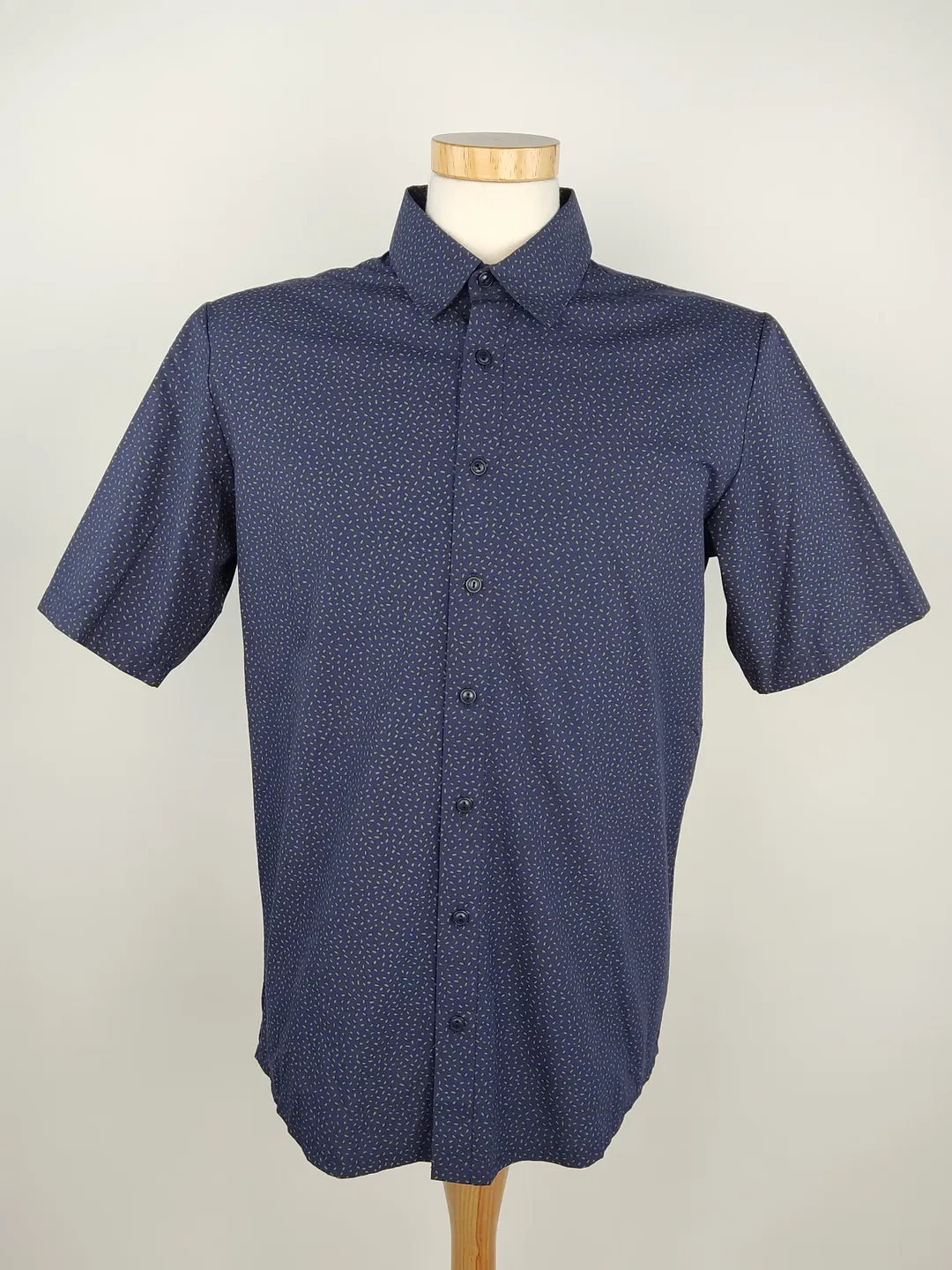 Stoffbruch Herren Kurzarmhemd blau - M / 48 - Bild 1