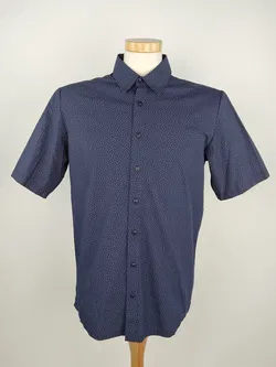 Stoffbruch Herren Kurzarmhemd blau - M / 48 - Bild 1