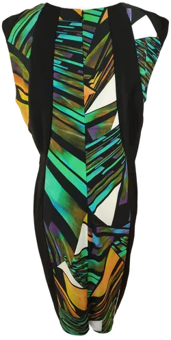 Joseph Ribkoff Damen-Kostüm grün-gelb-lila-weiss mit schwarzen Einsätzen - XL/42 - Bild 2