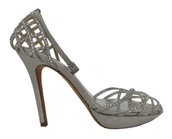 Karen Millen Damen Abendschuhe, silber - Gr. 39 - Bild 2