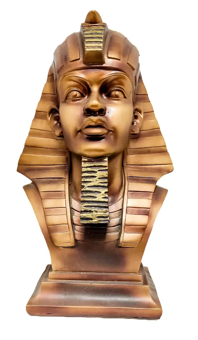 Ägyptische Pharao Büste Skulptur Gold-Bronze Optik Deko-Figur 36 cm - Bild 1