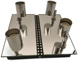 Deckenlampe, Badlampe Spiegel/Chrom - Bild 1