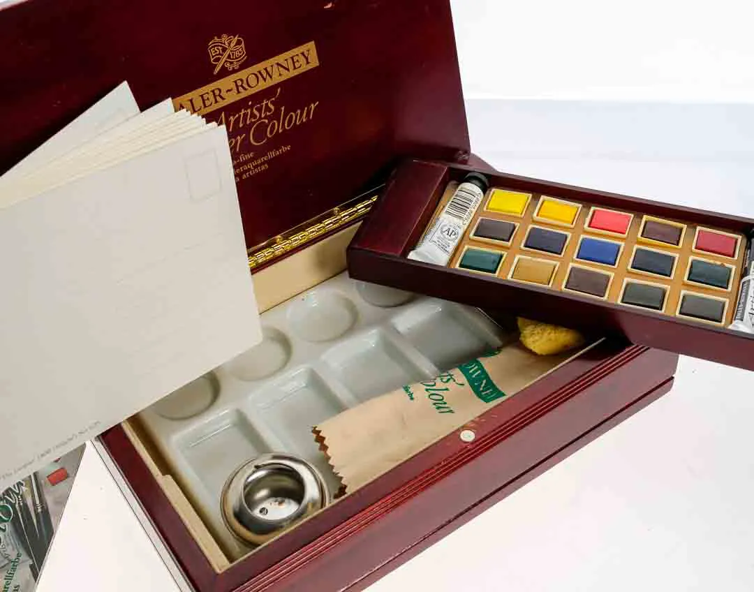 Daler-Rowney Artists’ Water Colour Set im Holz-Kasten – ungebraucht – Bild 3