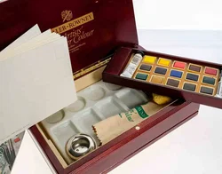 Daler-Rowney Artists’ Water Colour Set im Holz-Kasten – ungebraucht - Bild 3