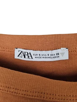 ZARA Damen Top, ziegelbraun - Gr. S / 36 - Bild 4
